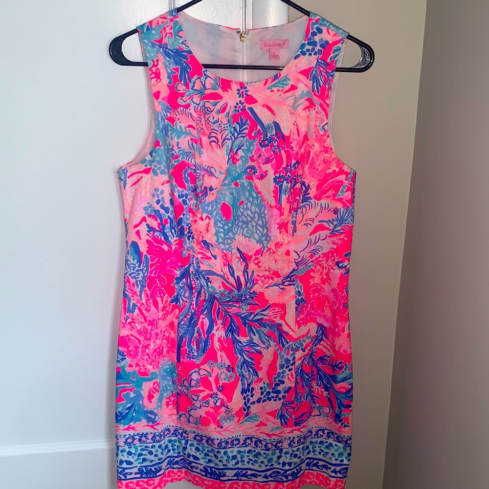 Bright pink lilly pulitzer dress. Worn once.